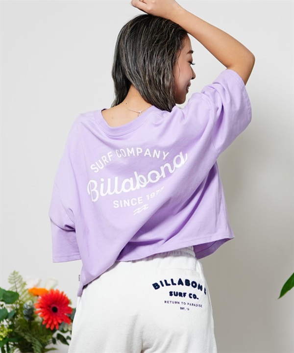 BILLABONG ビラボン ARCH LOGO CROPPED TEE レディース 半袖Tシャツ ルーズシルエット クロップド丈 BE013-204