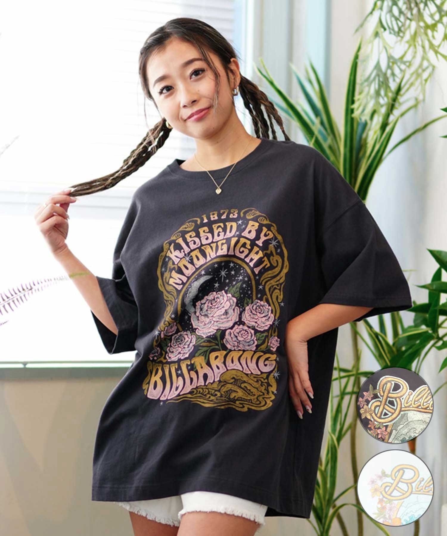 BILLABONG ビラボン GRAPHIC TEE レディース 半袖Tシャツ ルーズシルエット BE013-210(SCS-M)