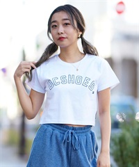 【クーポン対象】DC ディーシー 24 WS ARCH SS レディース Tシャツ クロップド丈 アーチ ロゴ チビT LST241309