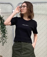 NEW ERA ニューエラ レディース Tシャツ ミニTシャツ リブ ショート丈 14334722(BLK-S)