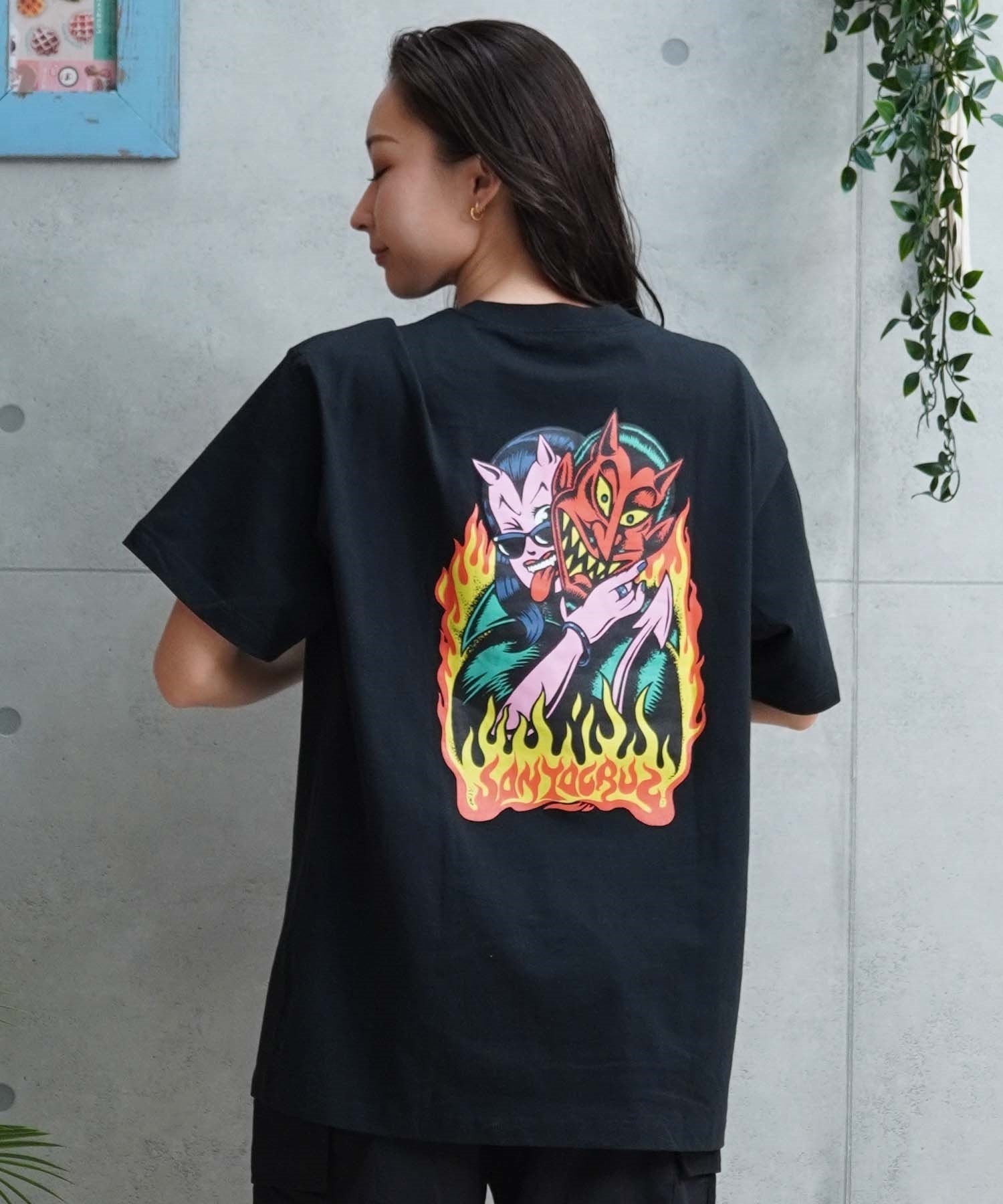 SANTACRUZ サンタクルーズ Delfino Devil Mask Tee レディース 半袖Tシャツ ムラサキスポーツ別注 502241439(OFFBK-M)