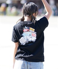 CHUMS チャムス Go Outdoor Pocket T-Shirt レディース 半袖Tシャツ ポケット バックプリント CH11-2348(K001-M)