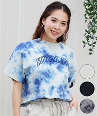 Hurley ハーレー レディース Tシャツ 半袖 ショート丈 クロップ丈 アーチロゴ プリント ヘビーウェイト WSS2421021(BLET-M)