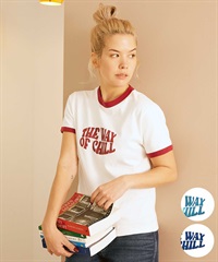 RIKKA FEMME リッカファム レディース リンガー 半袖 Tシャツ RF24SS24(RED-FREE)