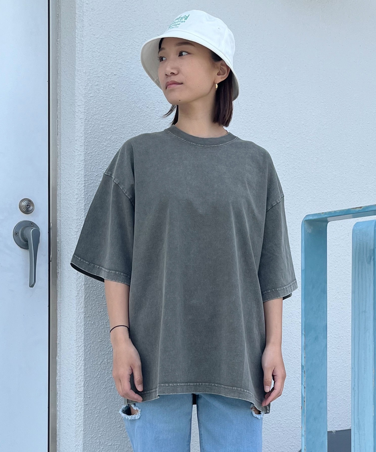 RIKKA FEMME リッカファム レディース 半袖 Tシャツ ピグメントデザインT RF24SS26(KHA-FREE)