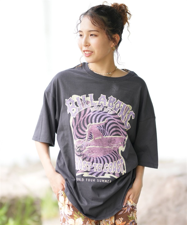 BILLABONG ビラボン レディース Tシャツ 半袖 フロントプリント バックプリント ルーズフィット BE01C-209