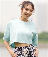 BILLABONG ビラボン レディース Tシャツ 半袖 クロップド丈 ヴィンテージ風 シンプル BE01C-213 ムラサキスポーツ限定(BEM0-M)