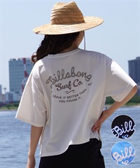 BILLABONG ビラボン 半袖 ラッシュガード レディース Tシャツ クロップド丈 バックプリント 水陸両用 BE01C-854