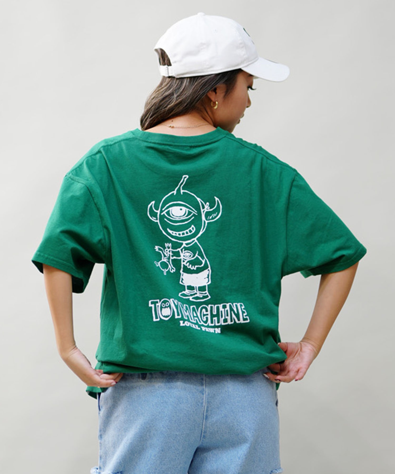 【ムラサキスポーツ限定】 TOY MACHINE トイマシーン レディース 半袖 Tシャツ オーバーサイズ DESI LTD MTMSEST16(GREEN-M)