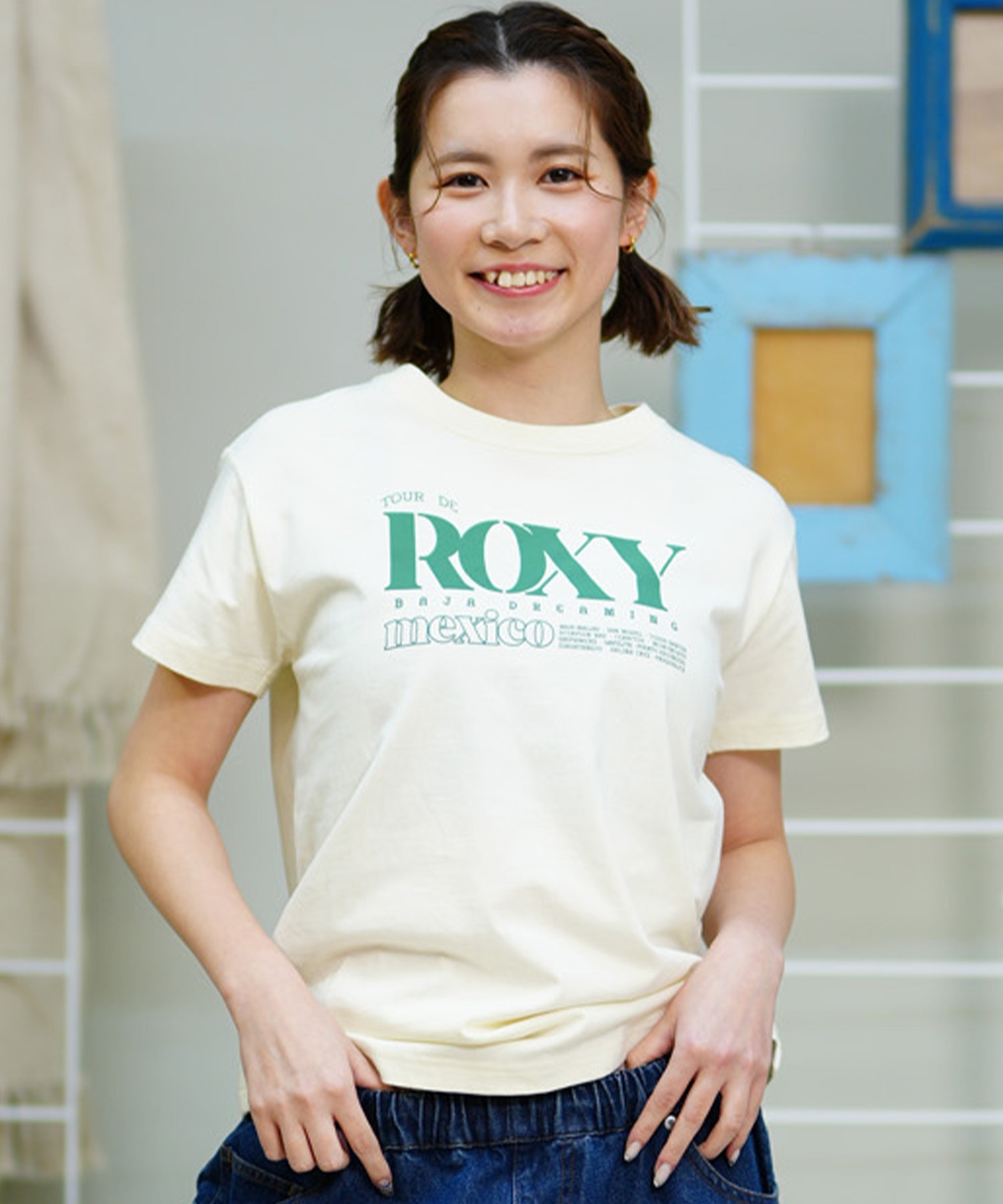 ROXY ロキシー レディース 半袖Tシャツ ブランドロゴ クルーネック RST242032(OWT-M)