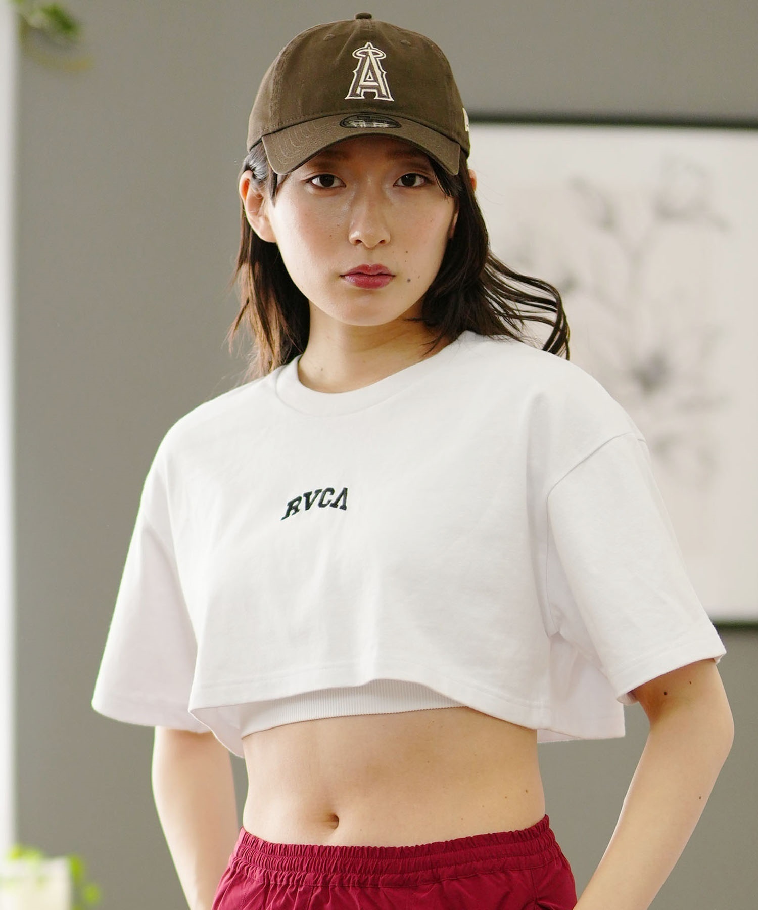 RVCA ルーカ CROP LTD レディース 半袖 Tシャツ BE04C-P20(WHT-S)