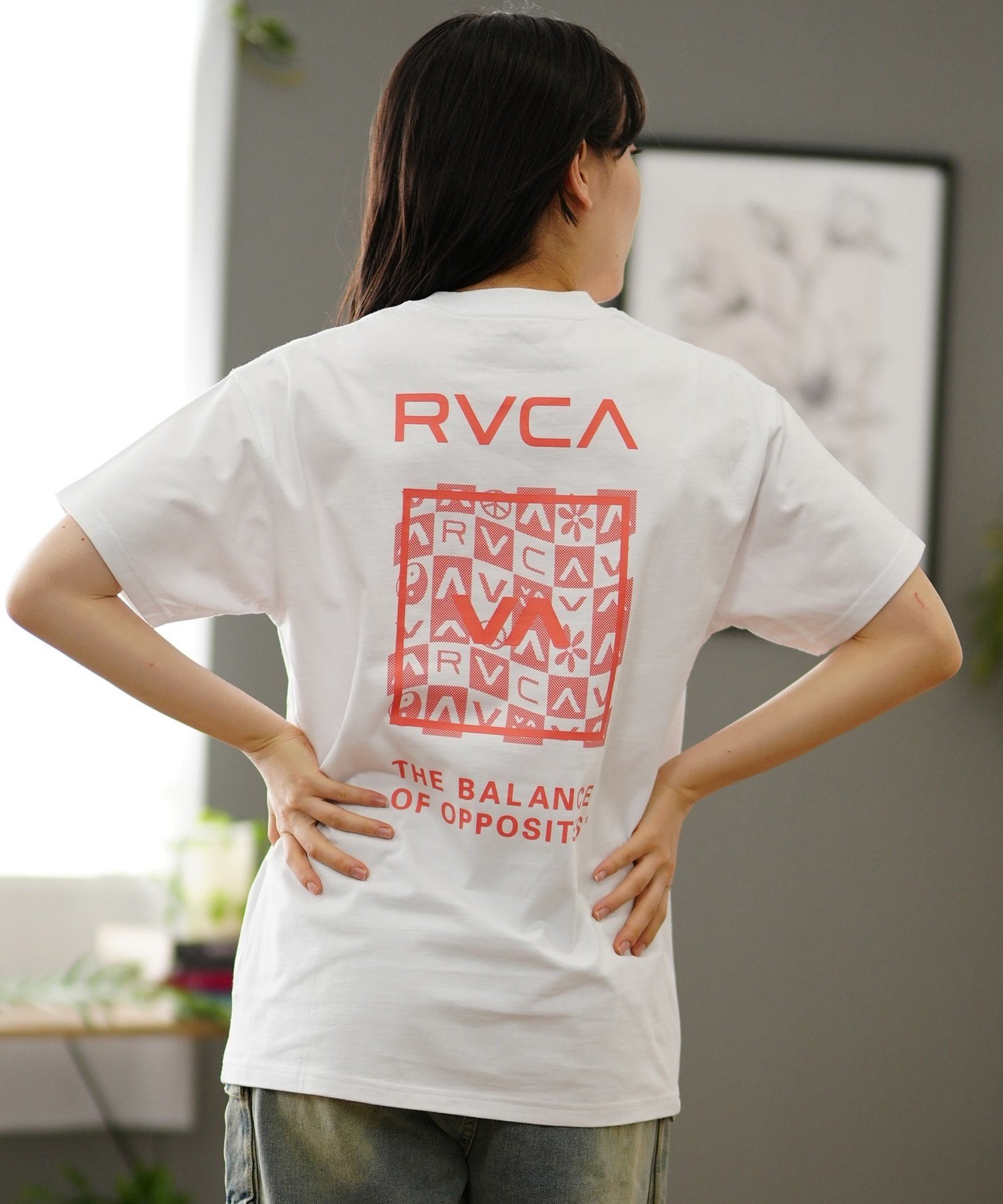 RVCA ルーカ バックプリントTシャツ レディース 半袖 Tシャツ オーバーサイズ BE04C-P21(WOG-S)
