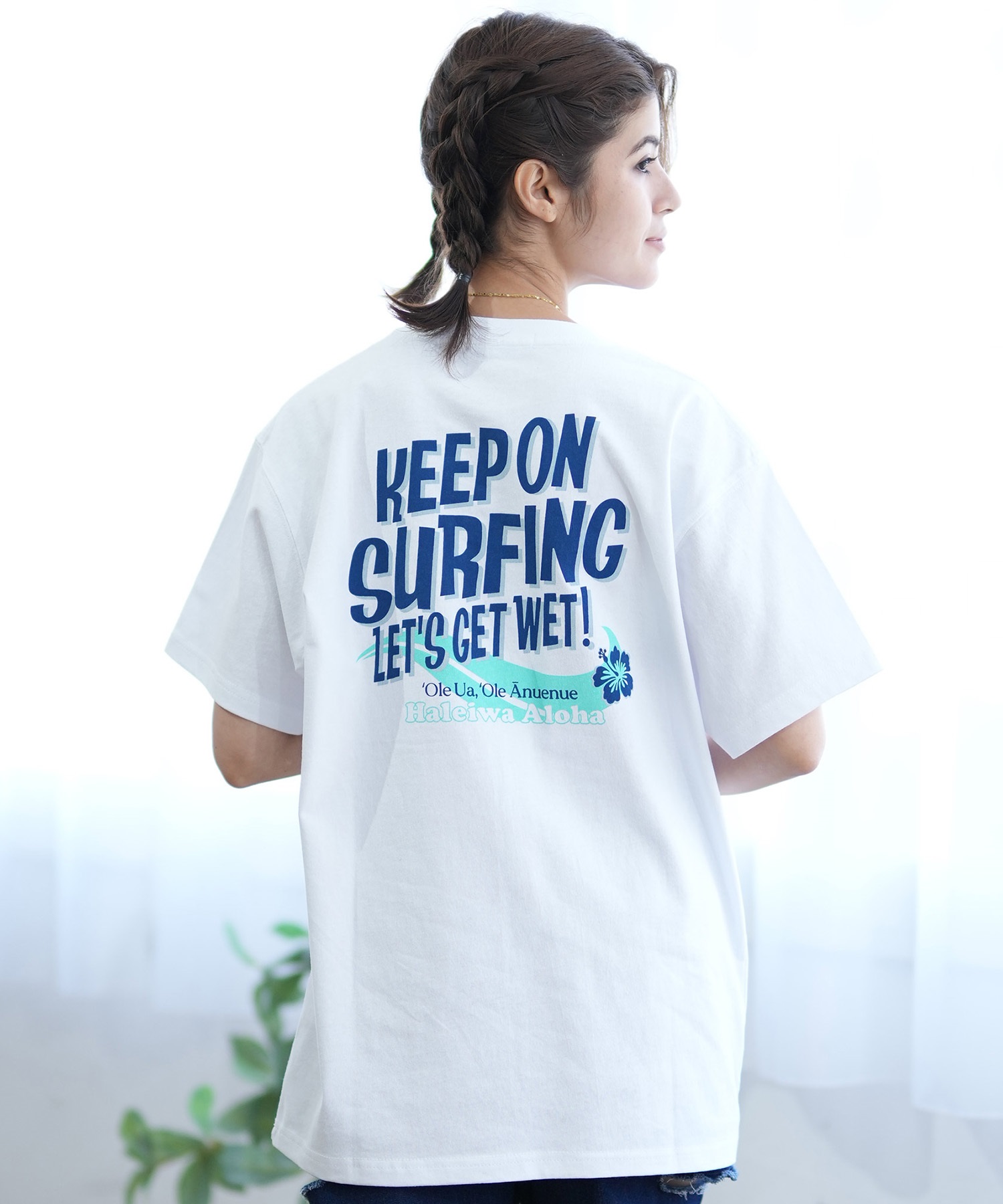 ALOHA PEOPLE/アロハピープル 半袖Tシャツ MOAP24SL011(WH/BL-M)