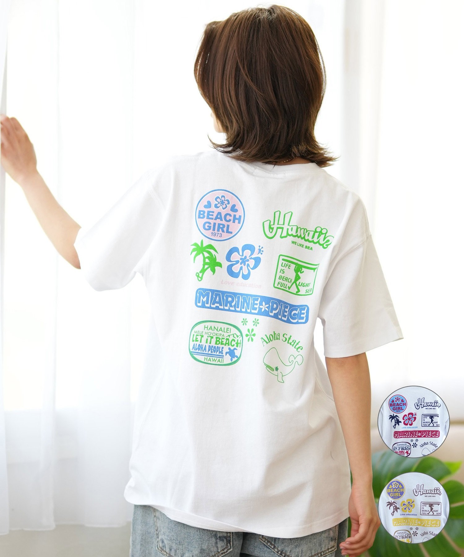 ALOHA PEOPLE/アロハピープル 半袖Tシャツ MOAP24SL012(WH/RD-M)