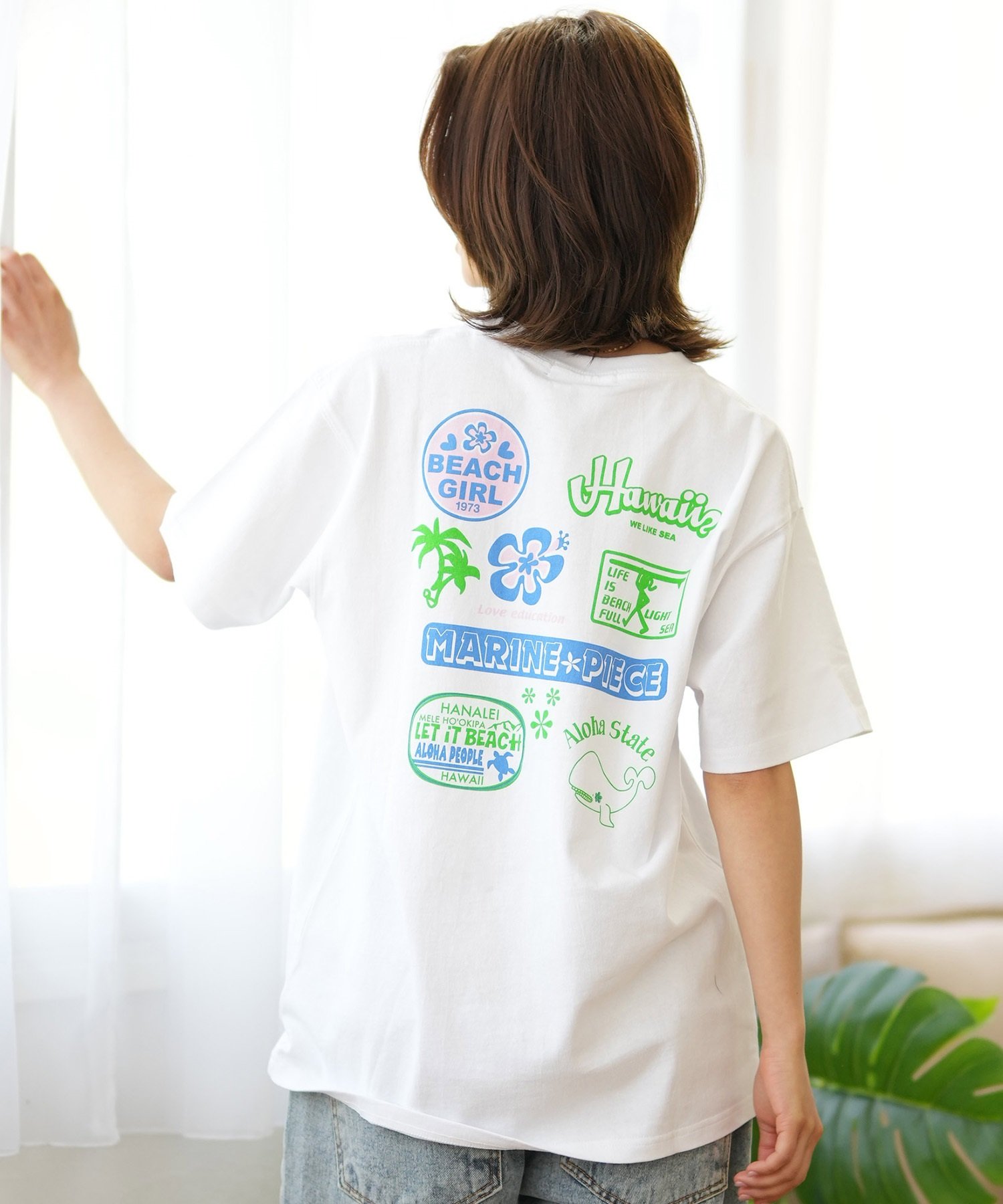 ALOHA PEOPLE/アロハピープル 半袖Tシャツ MOAP24SL012(WH/GR-M)