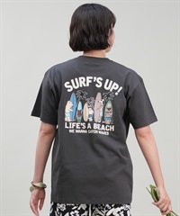 SURF'S UP サーフズアップ レディース Tシャツ 半袖 バックプリント リラックスフィット 243SU2ST286