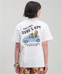 SURF'S UP サーフズアップ レディース Tシャツ 半袖 バックプリント リラックスフィット 243SU2ST288