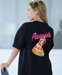 PIZZANISTA ピッザニスタ 半袖 Tシャツ レディース バックプリント オーバーサイズ PNTL242-01 ムラサキスポーツ限定