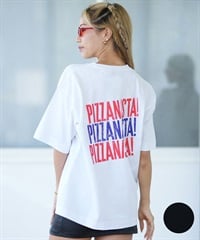 PIZZANISTA ピッザニスタ 半袖 Tシャツ レディース バックプリント オーバーサイズ PNTL242-02 ムラサキスポーツ限定