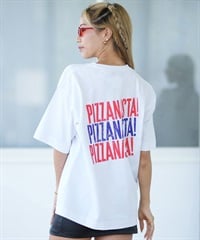 PIZZANISTA ピッザニスタ 半袖 Tシャツ レディース バックプリント オーバーサイズ PNTL242-02 ムラサキスポーツ限定