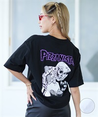 PIZZANISTA ピッザニスタ 半袖 Tシャツ レディース バックプリント オーバーサイズ PNTL242-03 ムラサキスポーツ限定