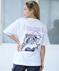 PIZZANISTA ピッザニスタ 半袖 Tシャツ レディース バックプリント オーバーサイズ PNTL242-03 ムラサキスポーツ限定