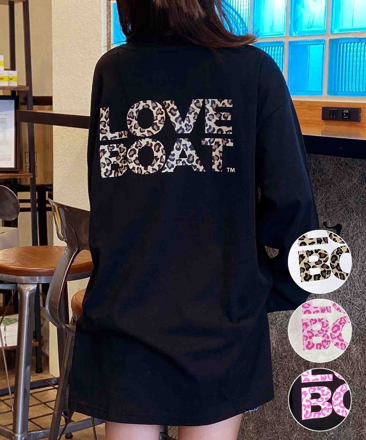 LOVE BOAT/ラブボート レディース ヒョウ柄 ロゴロンT LB-LST03(WT/BR-FREE)