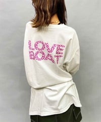 LOVE BOAT/ラブボート レディース ヒョウ柄 ロゴロンT LB-LST03(WT/PK-FREE)