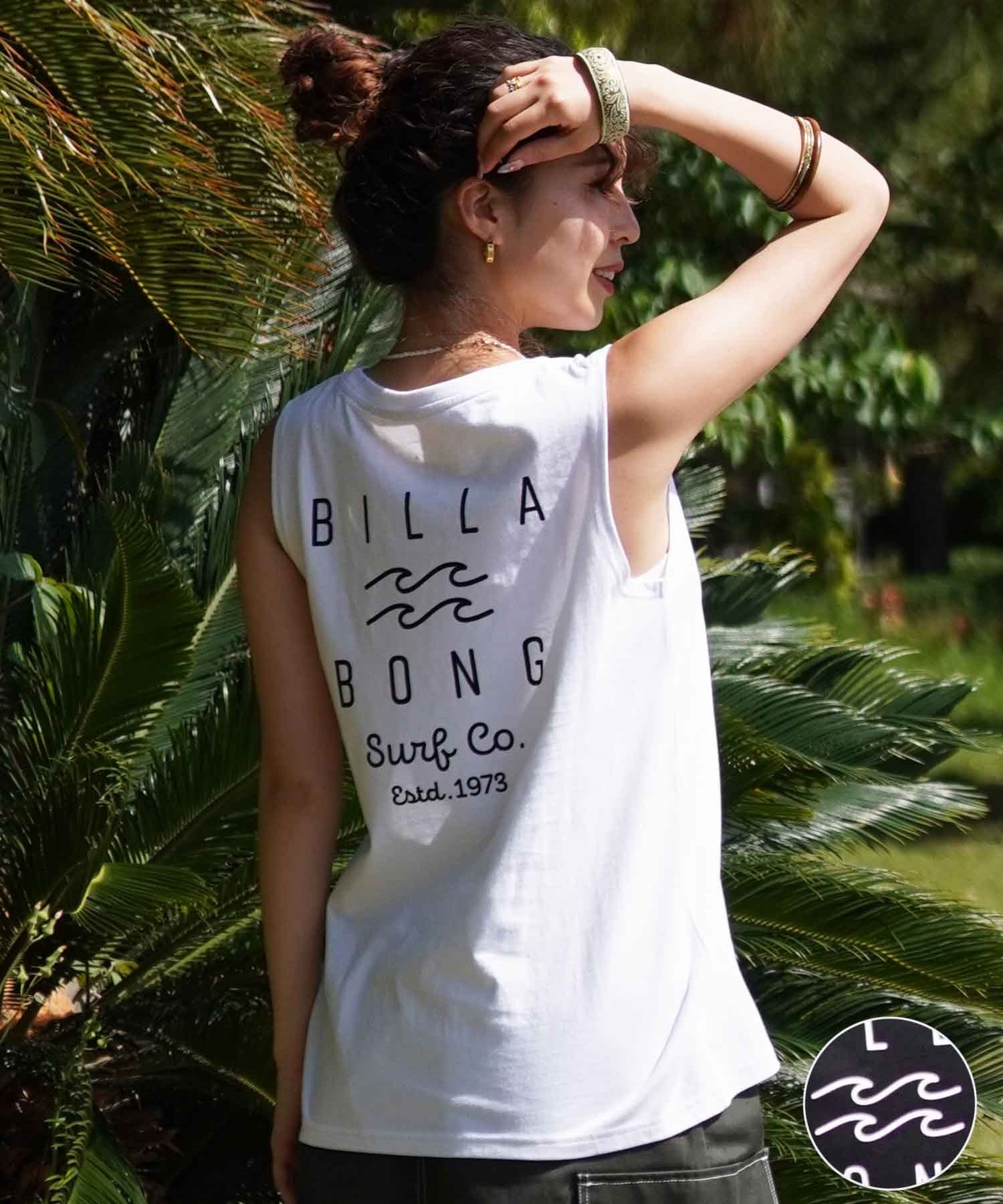 BILLABONG ビラボン タンクトップ レディース ノースリーブ バックプリント BE01C-369 ムラサキスポーツ限定(WHT-M)