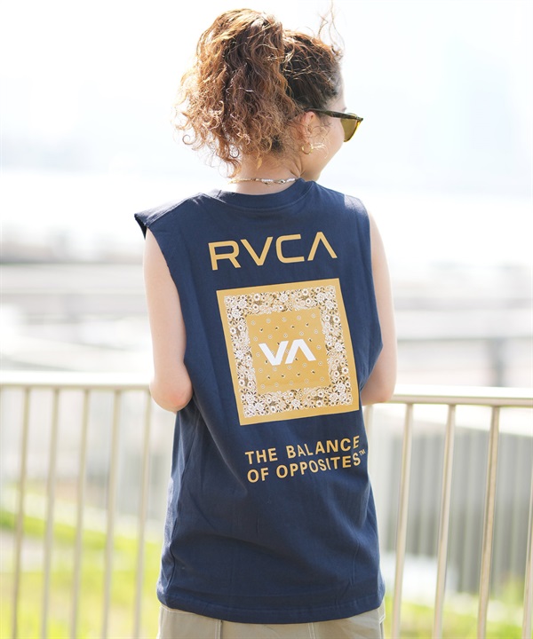 RVCA ルーカ タンクトップ レディース バックプリント FLOWER BANDANA CUTOFF TANKTOP E04C-P35