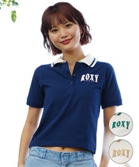 ROXY ロキシー レディース 半袖 ポロシャツ ショート丈 ボタンダウン RDK242652T(BEG-M)