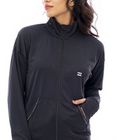 BILLABONG ビラボン BD013-891 レディース ラッシュガード 長袖 ジップアップ UVカット 水陸両用 ユーティリティ KX2 F2(BK-M)