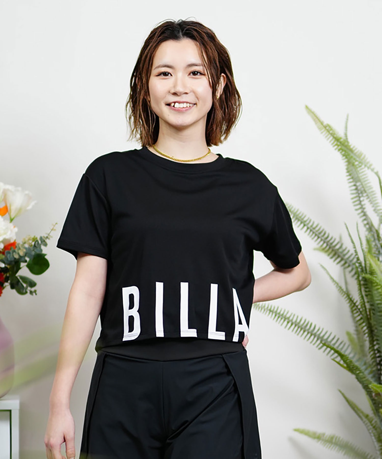 BILLABONG ビラボン ACTIVE MESH CROPPED TEE ACTIVE WEAR UVケア BE013-896 レディース UVカット 水陸両用 ユーティリティ(BLK-M)