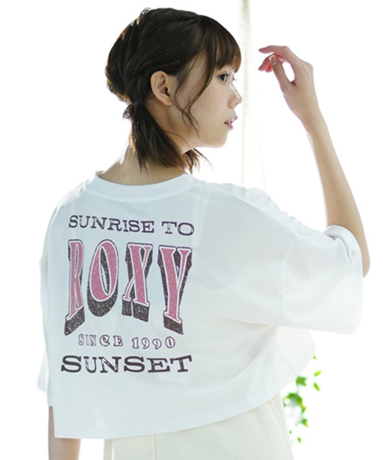 【クーポン対象】ROXY ロキシー レディース ラッシュガード Tシャツ 半袖 ショート丈 水陸両用 ユーティリティ UVカット RLY242013(WHT-M)