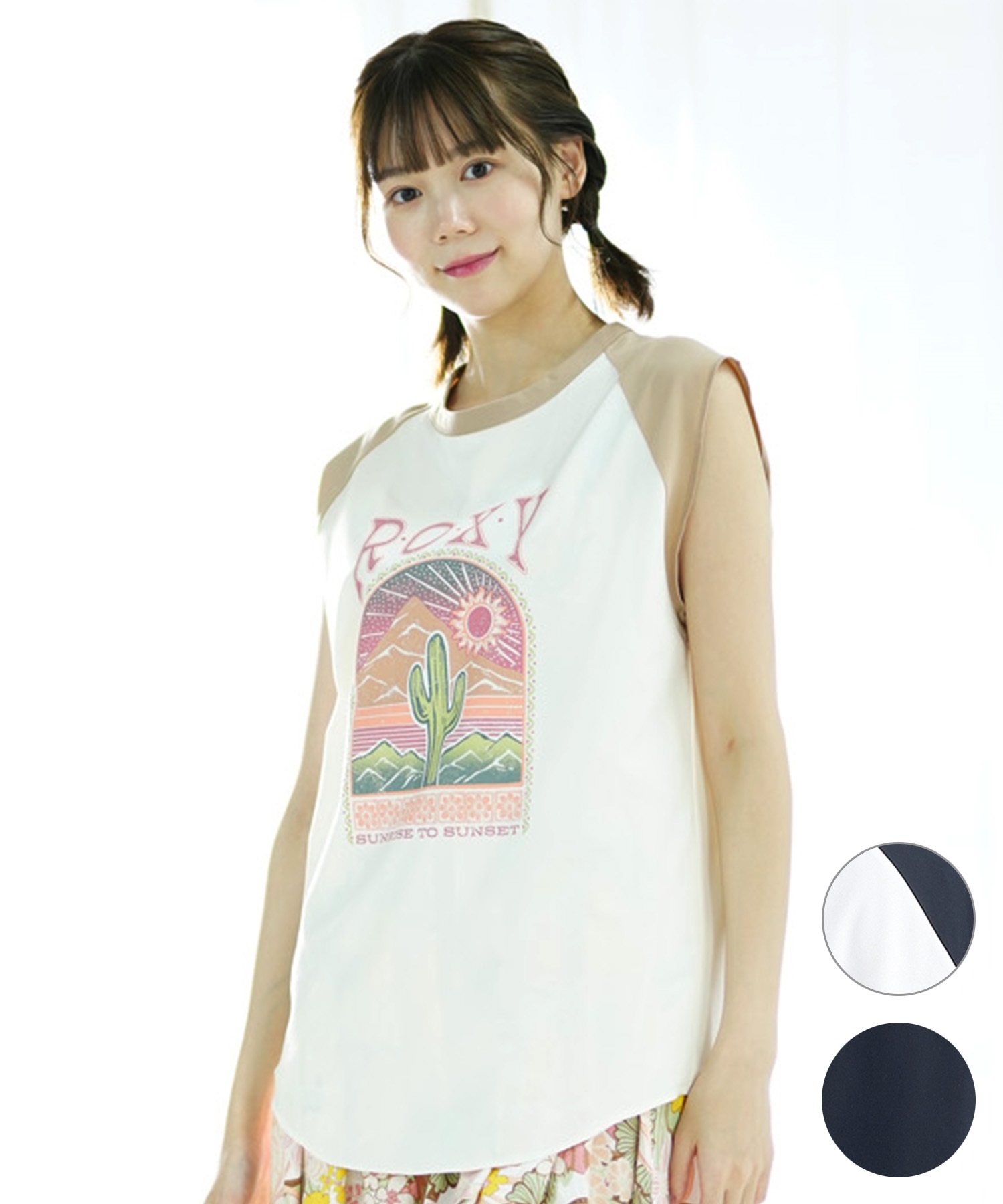 ROXY ロキシー レディース ラッシュガード タンクトップ ノースリーブTシャツ 水陸両用 ユーティリティ UVカット RLY242014(OWT-M)