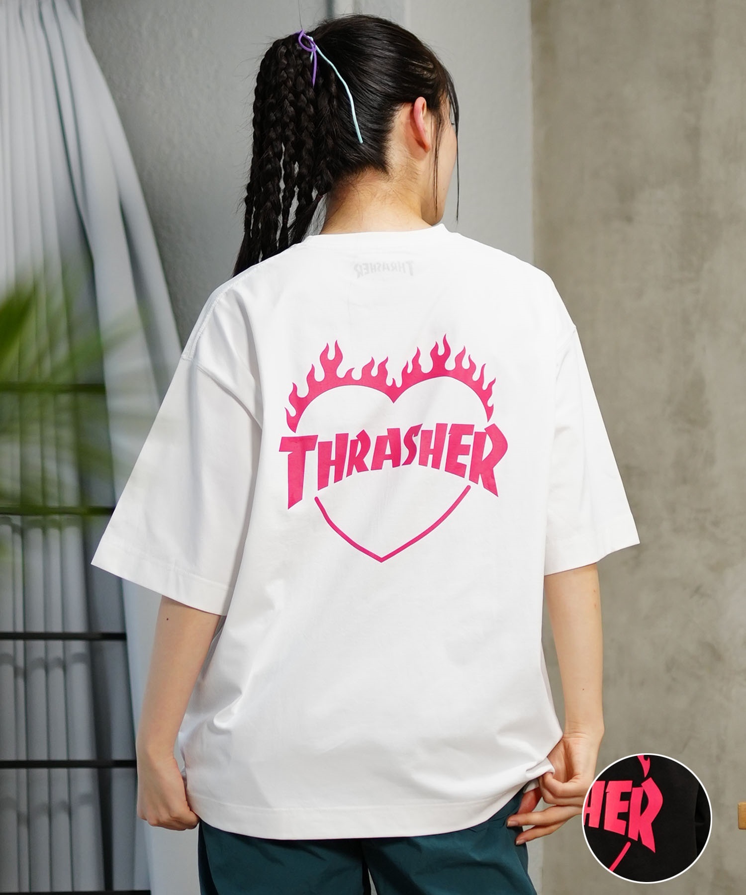 THRASHER スラッシャー レディース ラッシュガード 半袖 Tシャツ 水陸両用 オーバーサイズ ユニセックス ムラサキスポーツ限定 TC-003  ラッシュガード｜ムラサキスポーツオンラインストア 通販