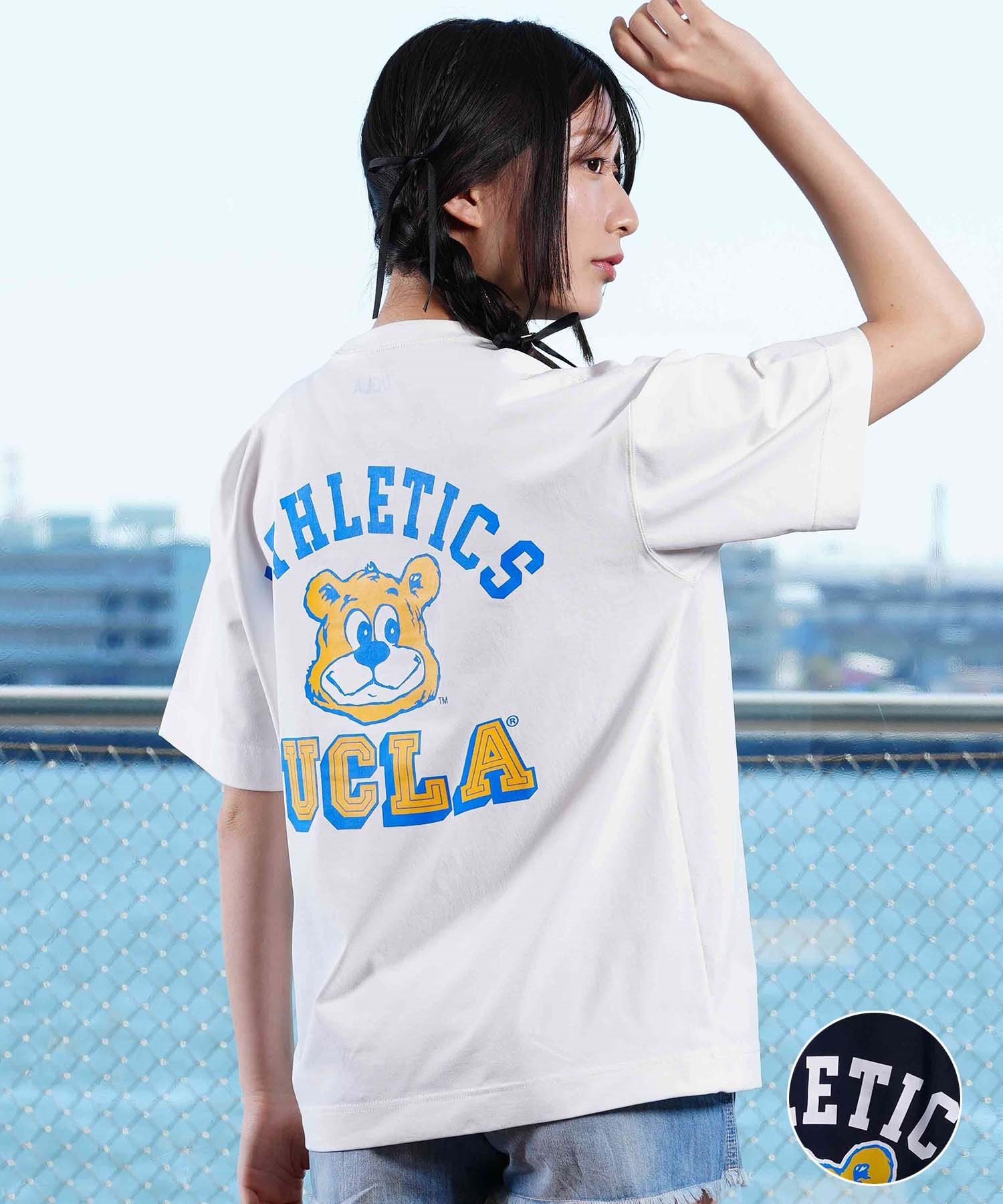 ANTIBAL アンティバル レディース ラッシュガード 半袖 Tシャツ UCLA 水陸両用 UVケア ムラサキスポーツ限定 243AN2ST036(WHT-M)