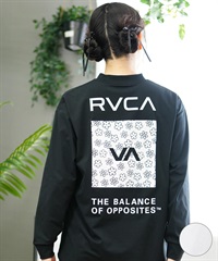 RVCA ルーカ レディース ラッシュガード Tシャツ 長袖 ロンT バックプリント 水陸両用 ユーティリティ UVカット BE04C-P81(BLK-M)