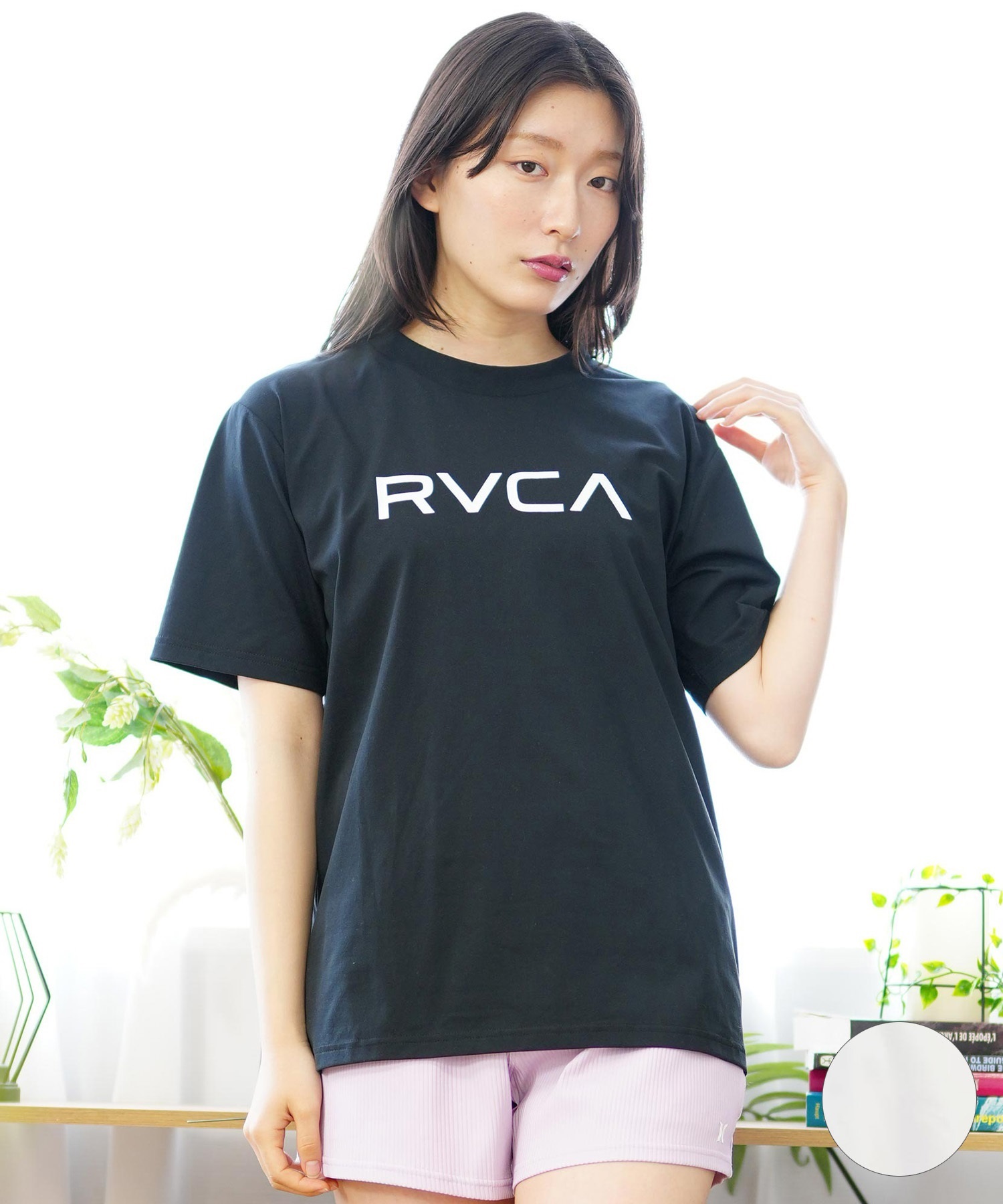 RVCA ルーカ ラッシュガード Tシャツ 半袖 水陸両用 ユーティリティ UVカット BE04C-855(WHT-M)