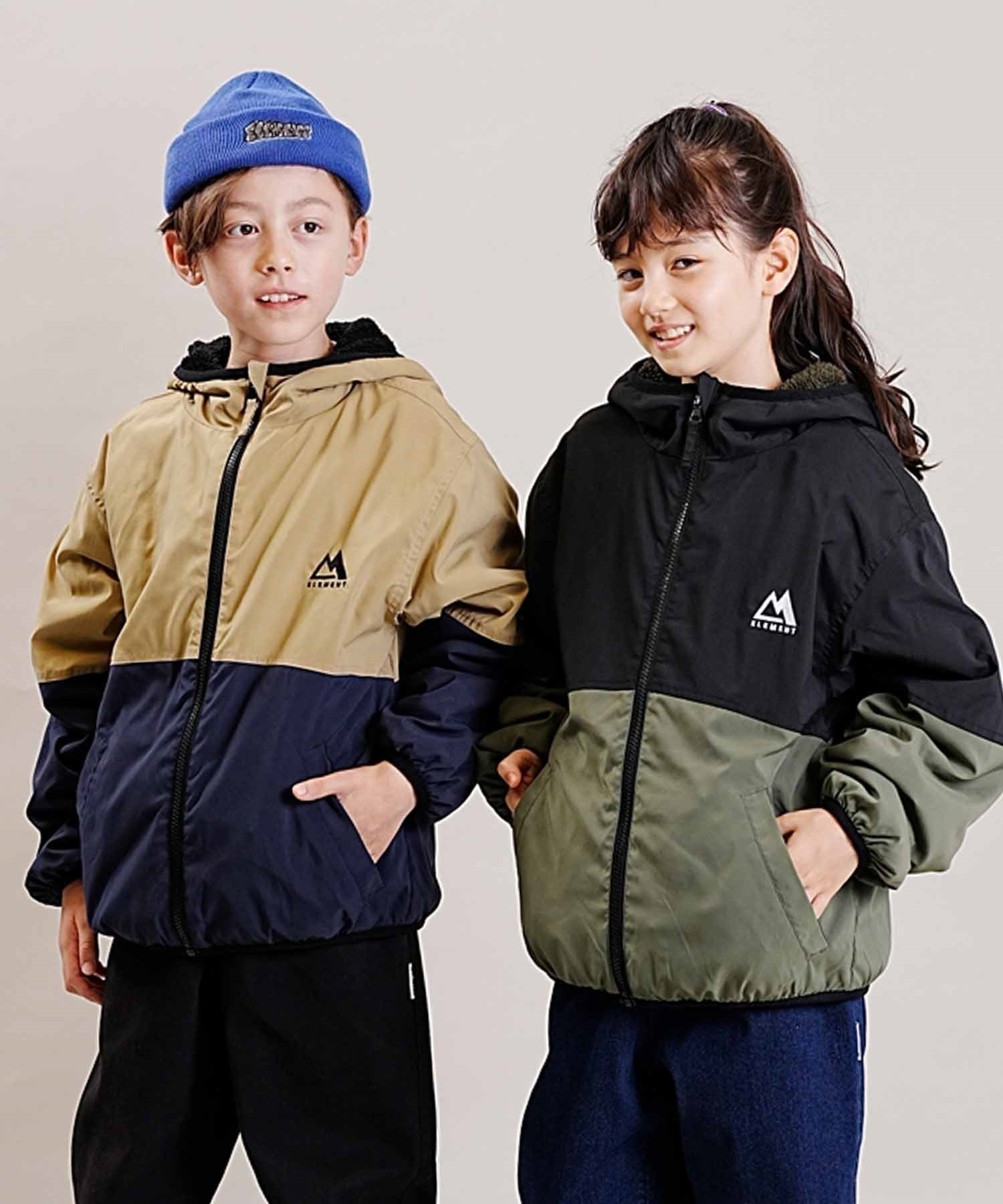 ELEMENT/エレメント TRADE JACKET YOUTH キッズ アウター リバーシブル ボア ナイロン ジャケット BD026-782(BTL-130cm)