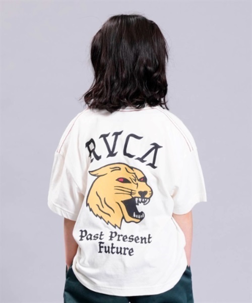 RVCA ルーカ BD045-225 キッズ 半袖Tシャツ KX1 D22(BKYE-130cm)