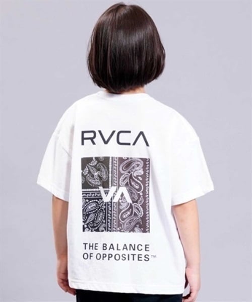 RVCA ルーカ BD045-223 キッズ 半袖Tシャツ KX1 D22(WTBK-130cm)