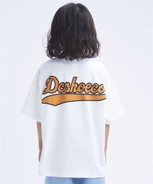 DC ディーシー 23 KD ON THE TEAM SS23 キッズ オンザチーム ショートスリーブ ティーシャツ Tシャツ スケートボード ワイドフィット YST232610(WHT-100)