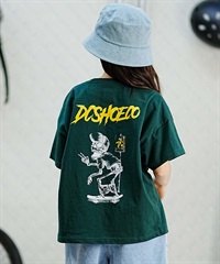 DC ディーシー SKULL SS24 キッズ ショートスリーブ Tシャツ スカル ワイドシルエット YST241519(GRN-100cm)