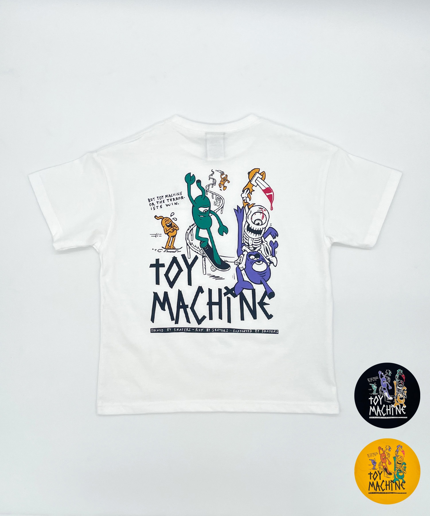 TOY MACHINE トイマシーン キッズ Tシャツ 半袖 バックプリント 親子コーデ DESI MTMFDSW6 T 24P471-42(WT-130cm)