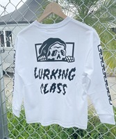 LURKING CLASS/ラーキングクラス キッズ 長袖 Tシャツ ロンＴ バックプリント クルーネック ムラサキスポーツ限定 ST23FTM01K(WHITE-130cm)