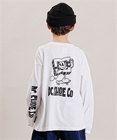 DC/ディーシー 23 KD PLAYTIME LS23 キッズ プレイタイム ロングスリーブ ロングTシャツ スケートボード YLT234541(WHT-100cm)