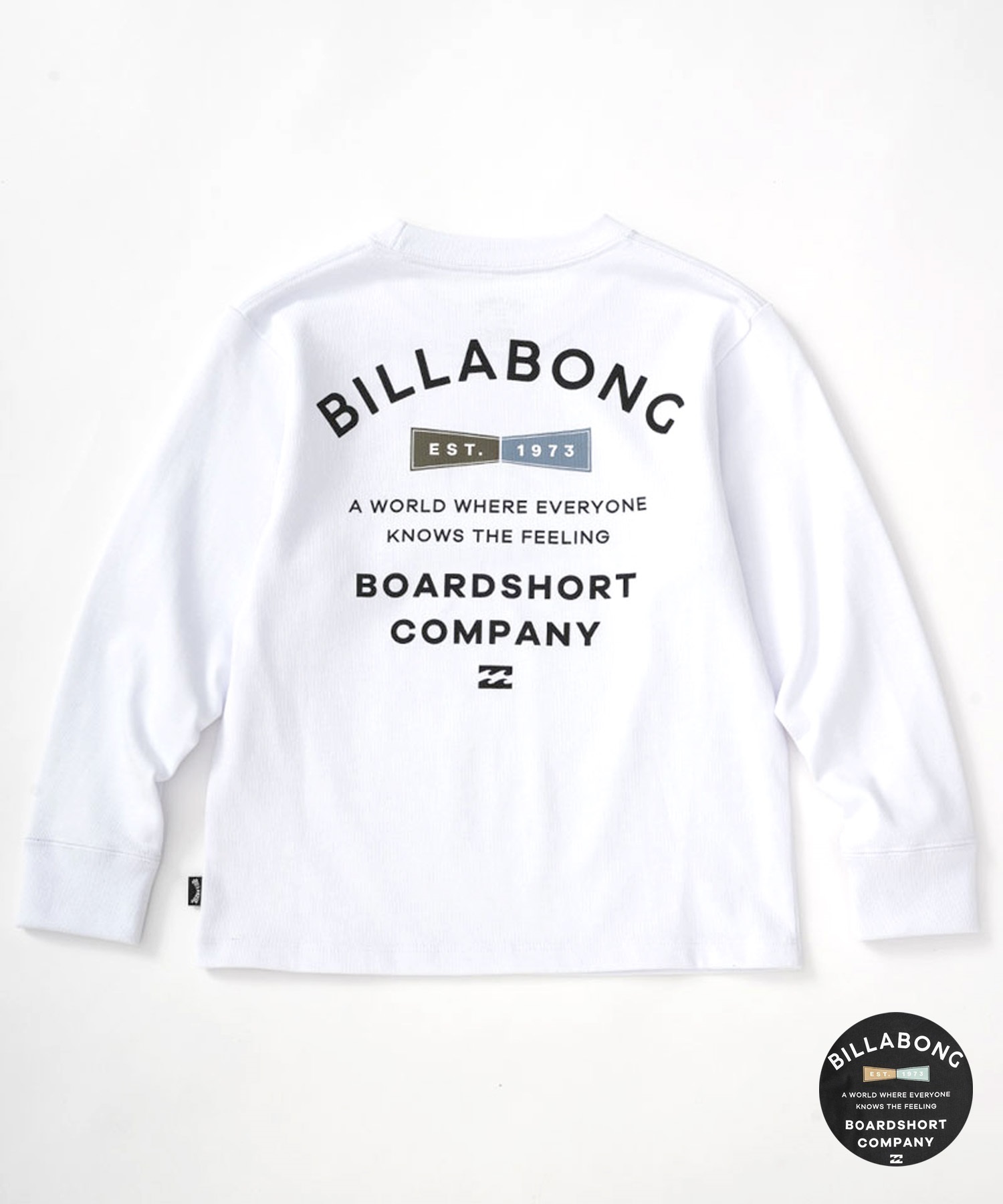 BILLABONG/ビラボン キッズ PEAK ロンＴ 長袖 Tシャツ 親子コーデ BD016-051(WHT-140cm)