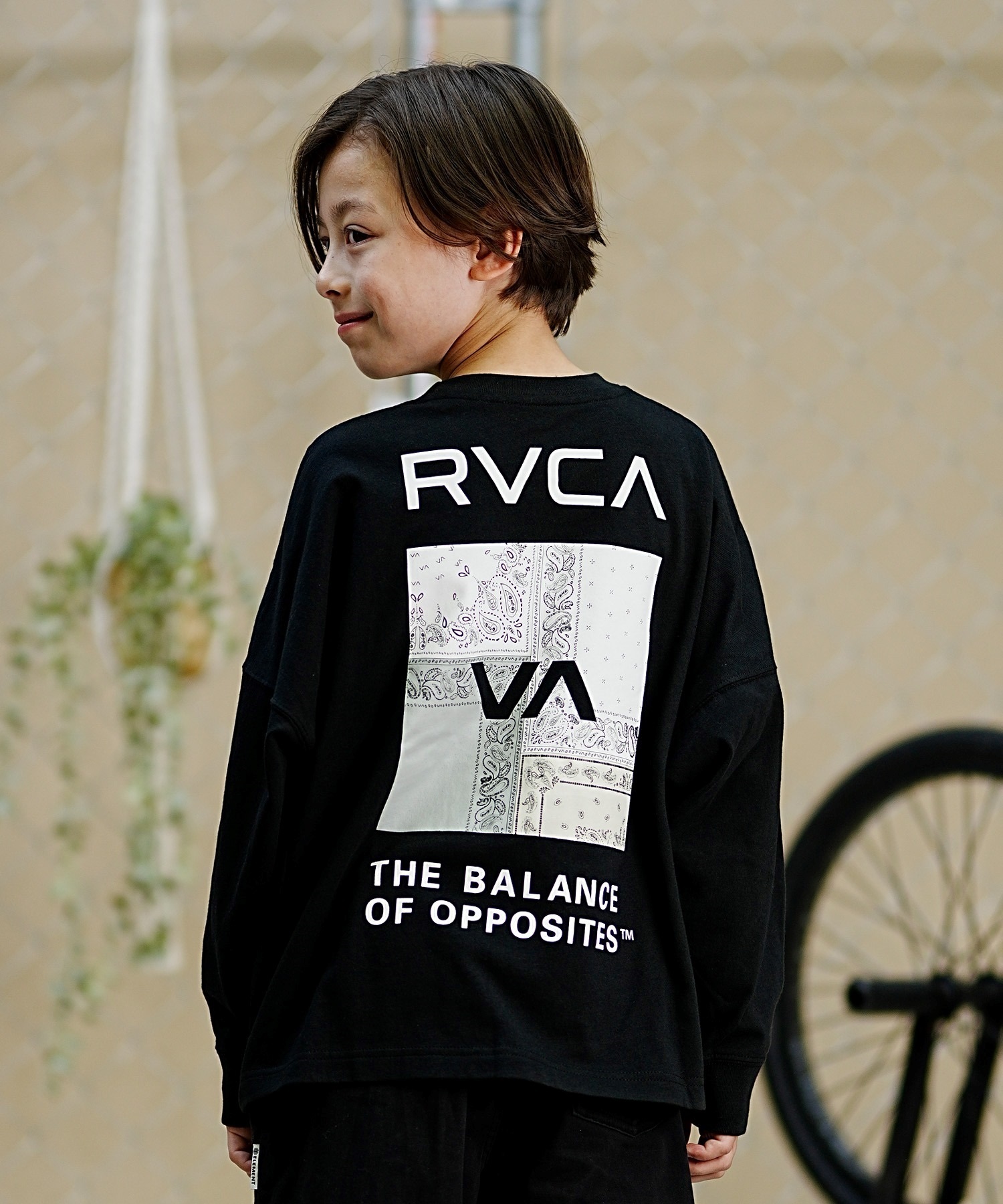RVCA ルーカ キッズ ロングTシャツ ロンT バンダナ柄 130cm?160cm 