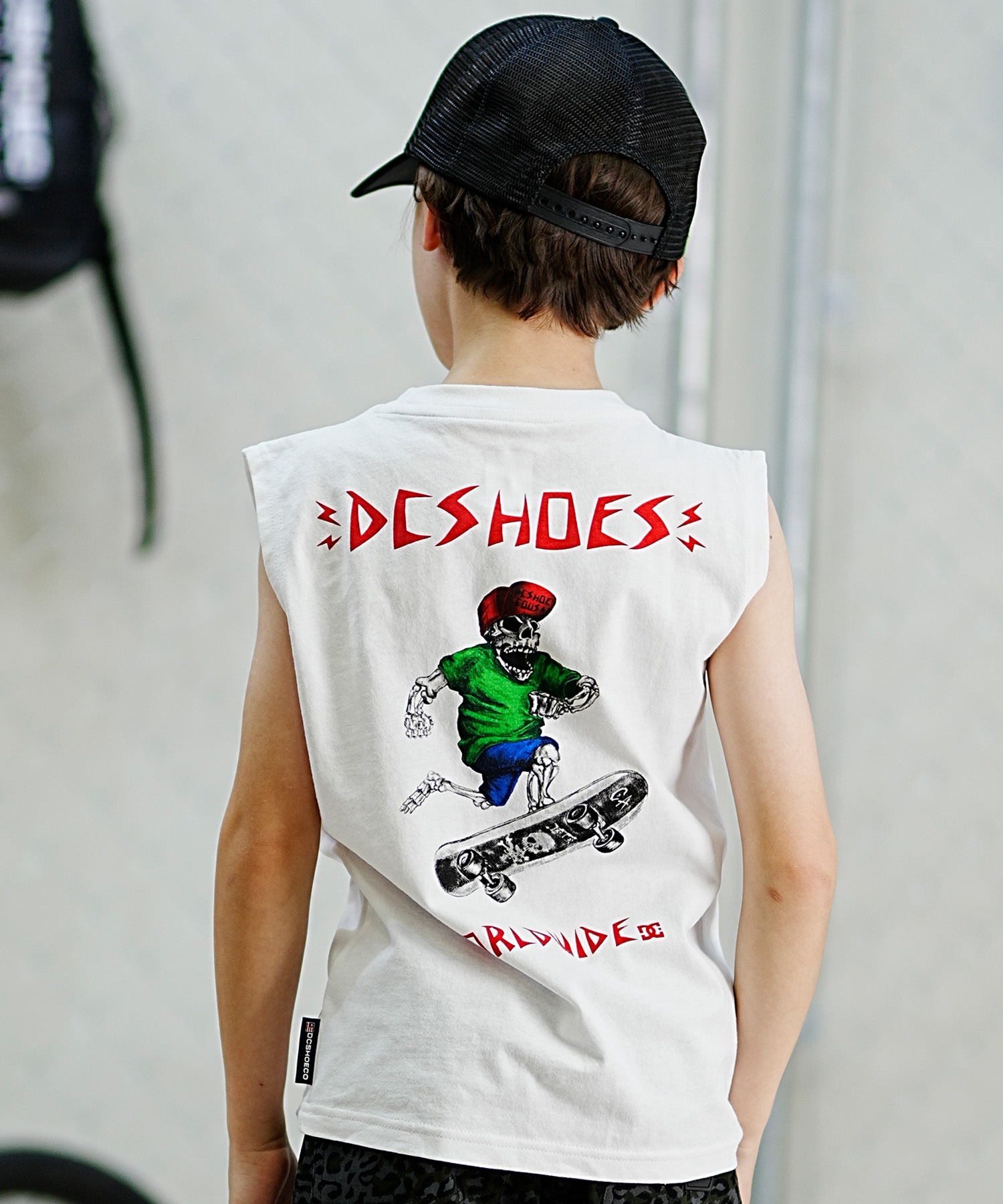 DC ディーシー タンクトップ キッズ バックプリント オーバーサイズ 24 KD SKATE SKULL SLEEVELESS YSL242509  ショートスリーブ｜ムラサキスポーツオンラインストア 通販